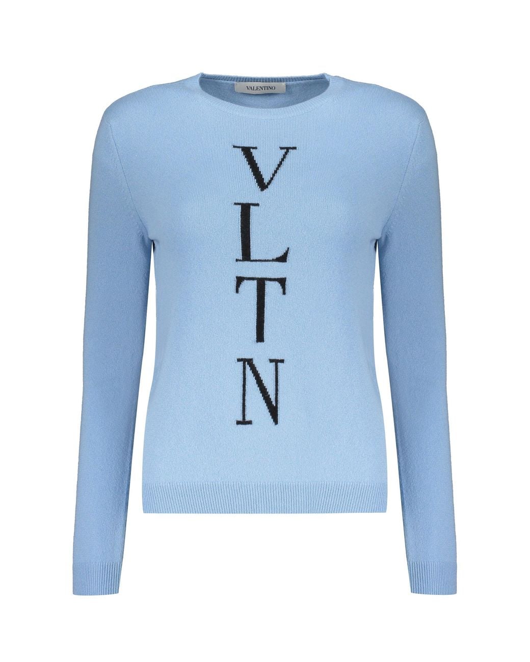 Valentino Blue Light Wool Sweater Clothing