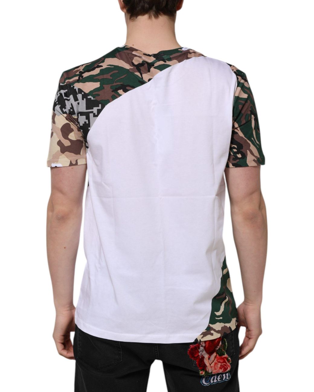 Dolce & Gabbana White Camo Star Tee for men