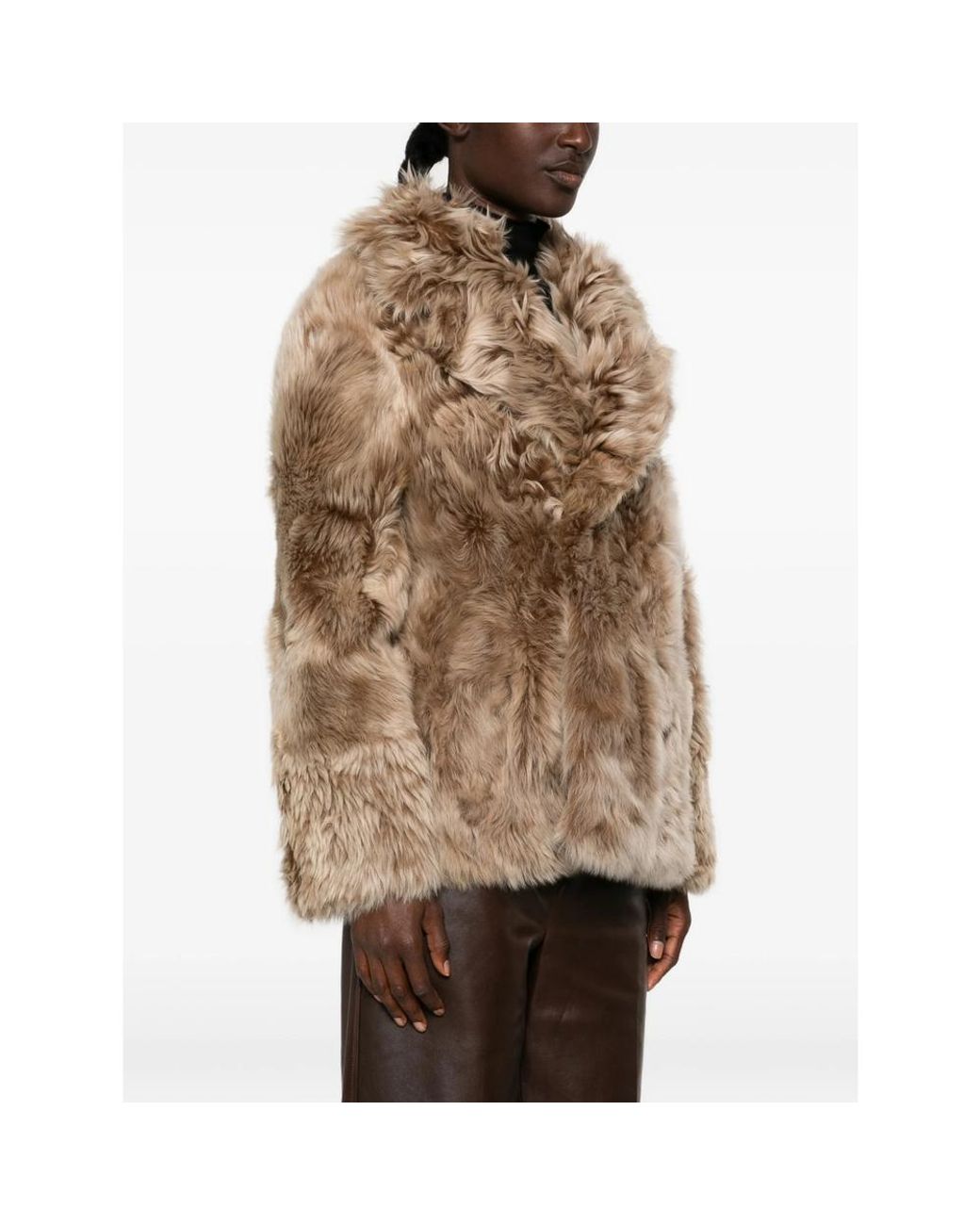 Yves Salomon Brown Neutrals Jackets