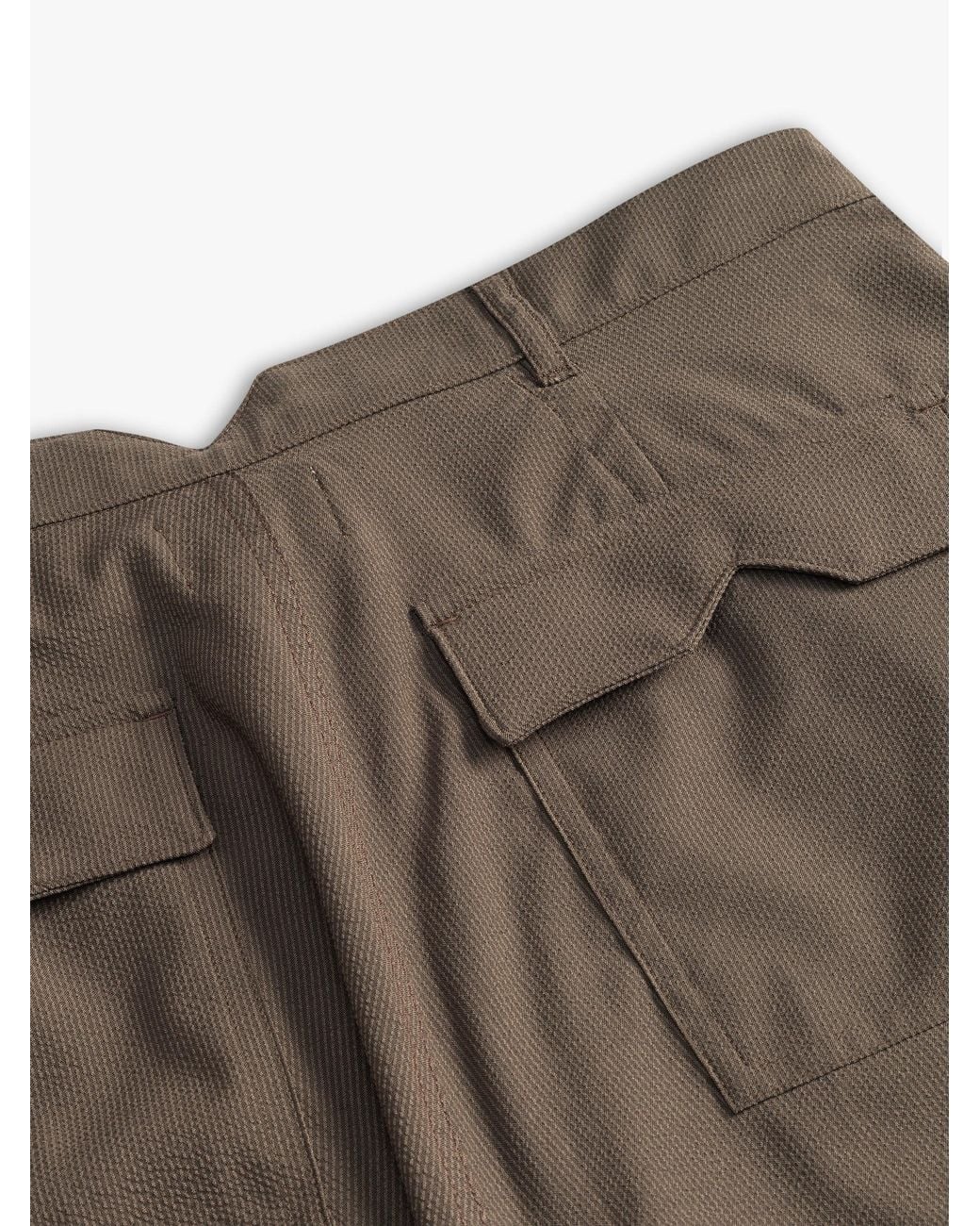 Rhude Gray Linen Parachute Trousers for men