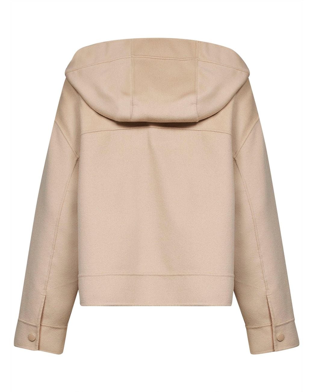 Weekend by Maxmara Natural Hooded Jacket Double Wool Virgin Bomber