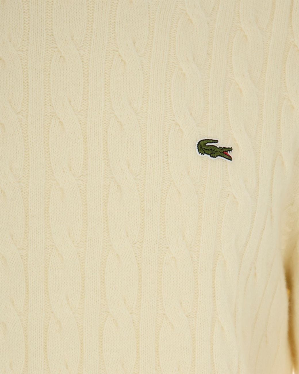 Lacoste Natural Cable-Knit Wool Jumper Sweater for men
