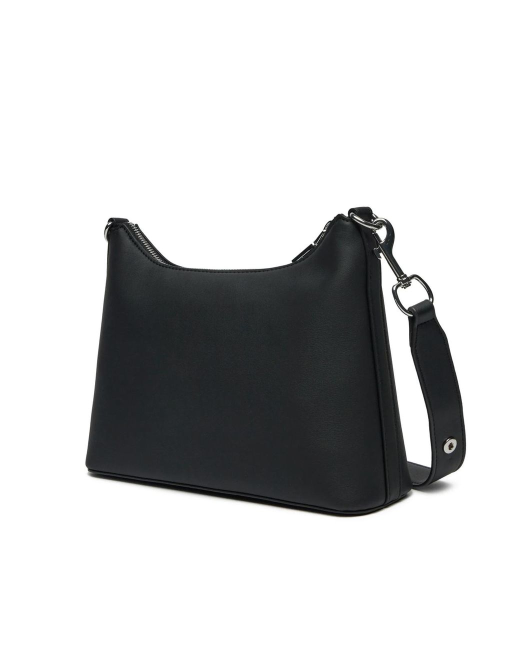 Moschino Black Logo Plaque Shoulder Bag