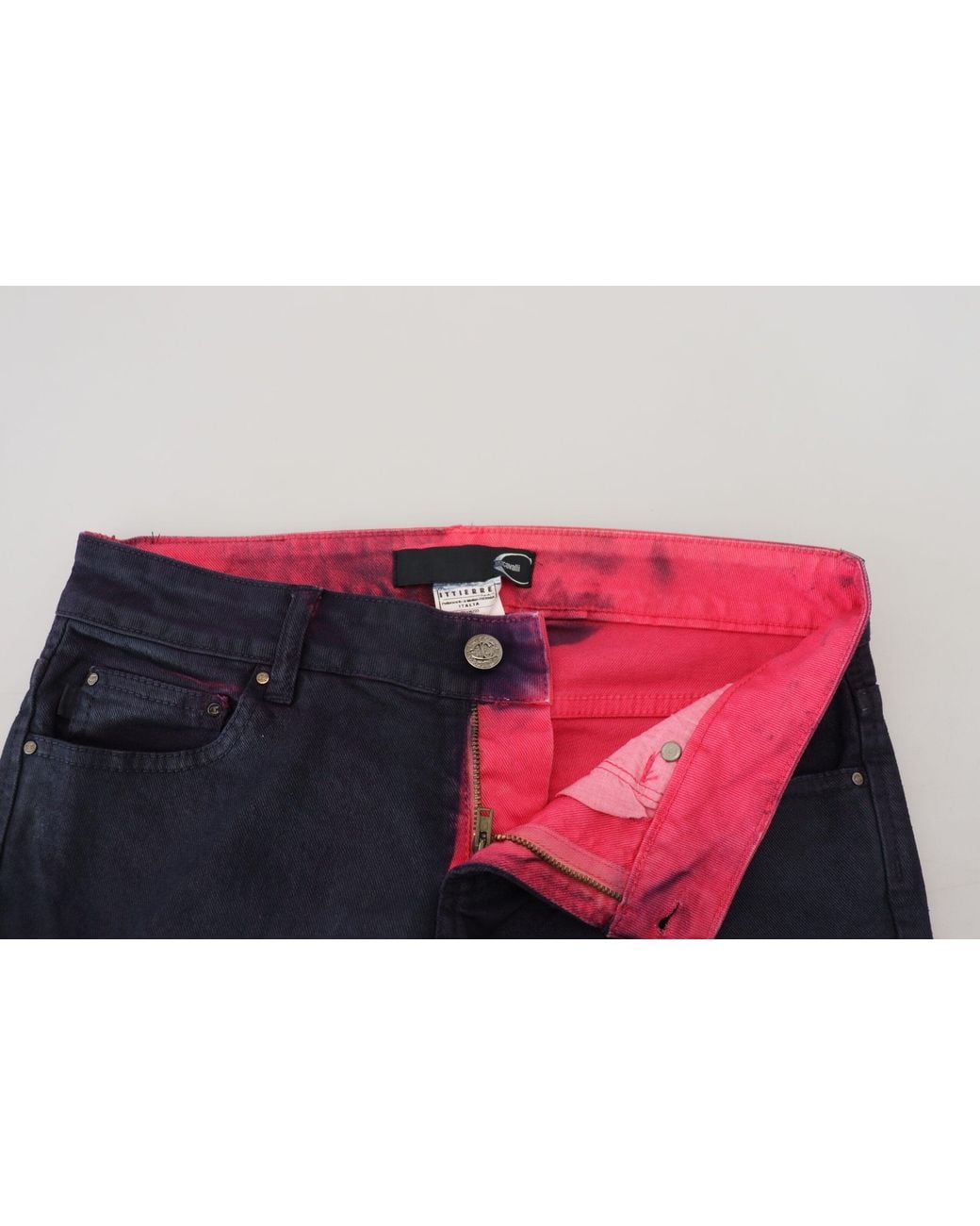 Just Cavalli Blue Sleek Low Waist Denim Pants