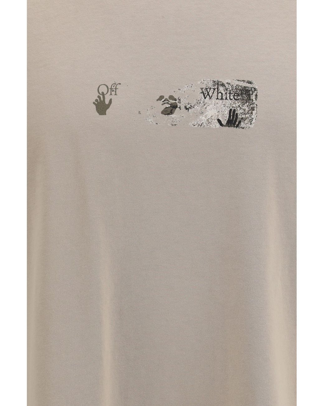 Off-White c/o Virgil Abloh Gray T-Shirt Spices Arrow Skate Cotton T-Shirts for men