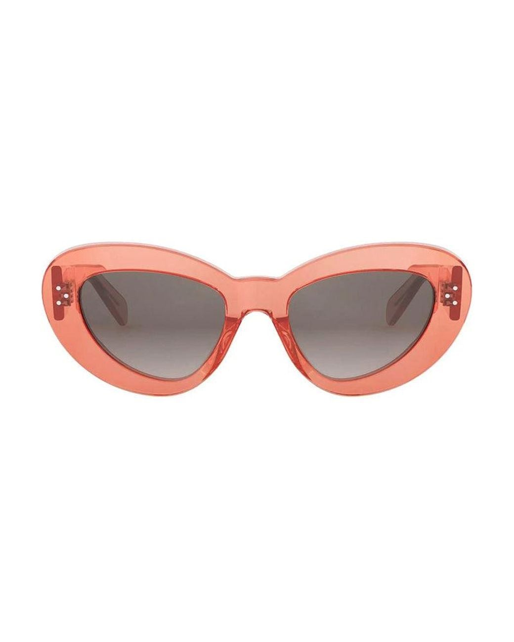 Céline Pink Sunglasses Cat Eye Full Rim, Glossy Frame And Gradient Lens Cl40320U42F