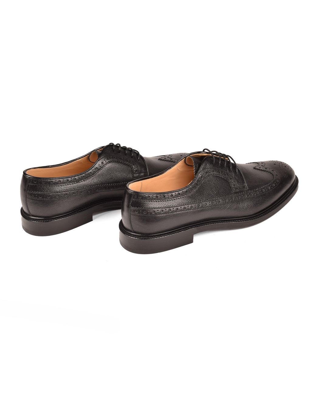 Brunello Cucinelli Gray Leather Brogue Shoes for men