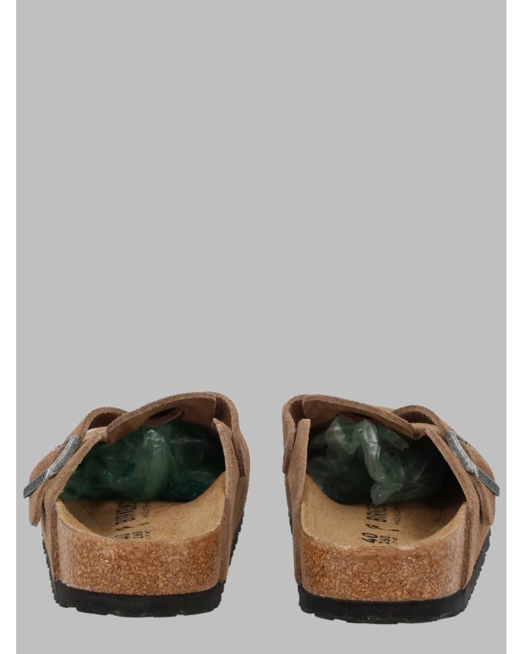 Birkenstock Brown Boston Leather Clogs Sandal