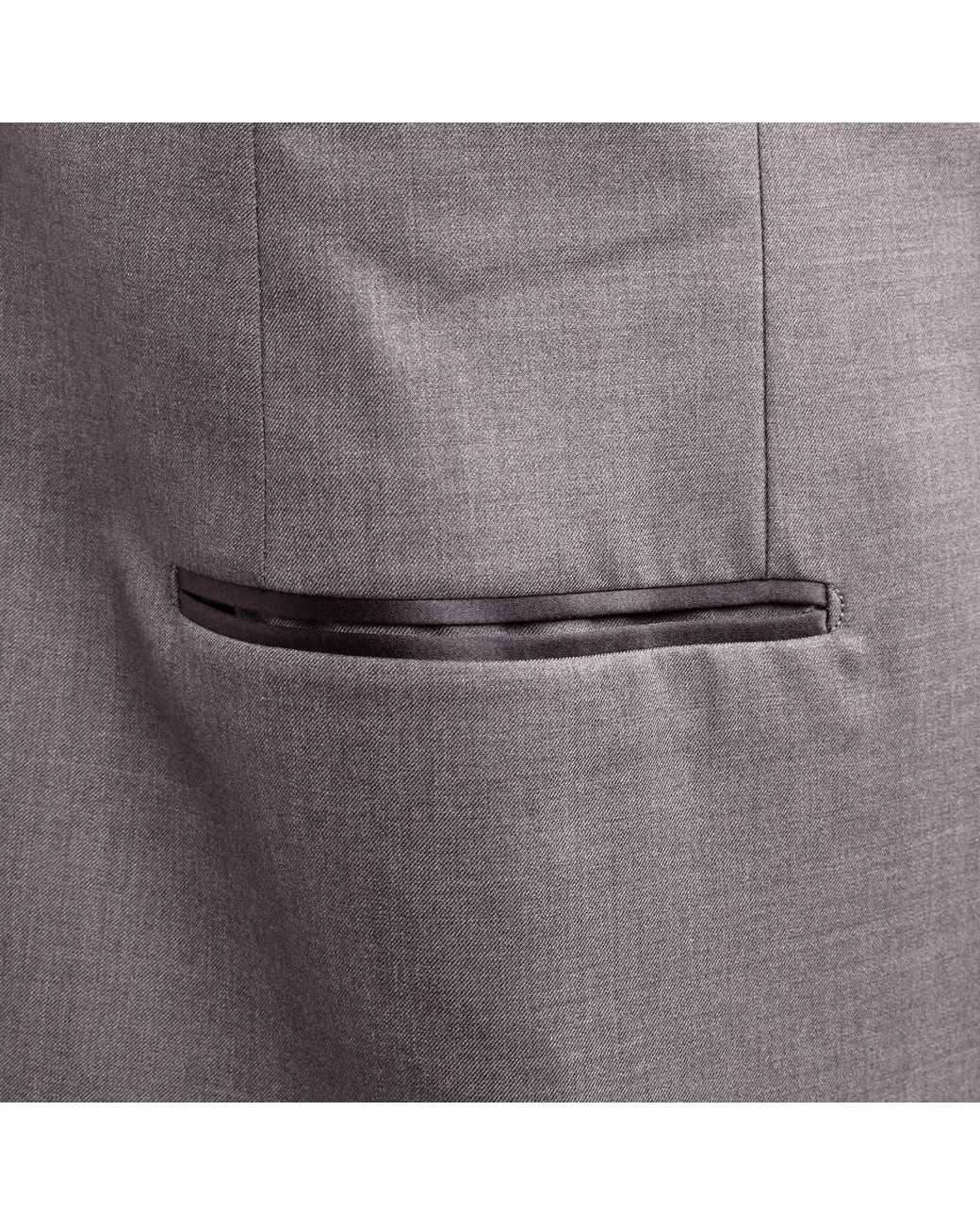 Brunello Cucinelli Gray Wool Silk Tuxedo Blazer for men