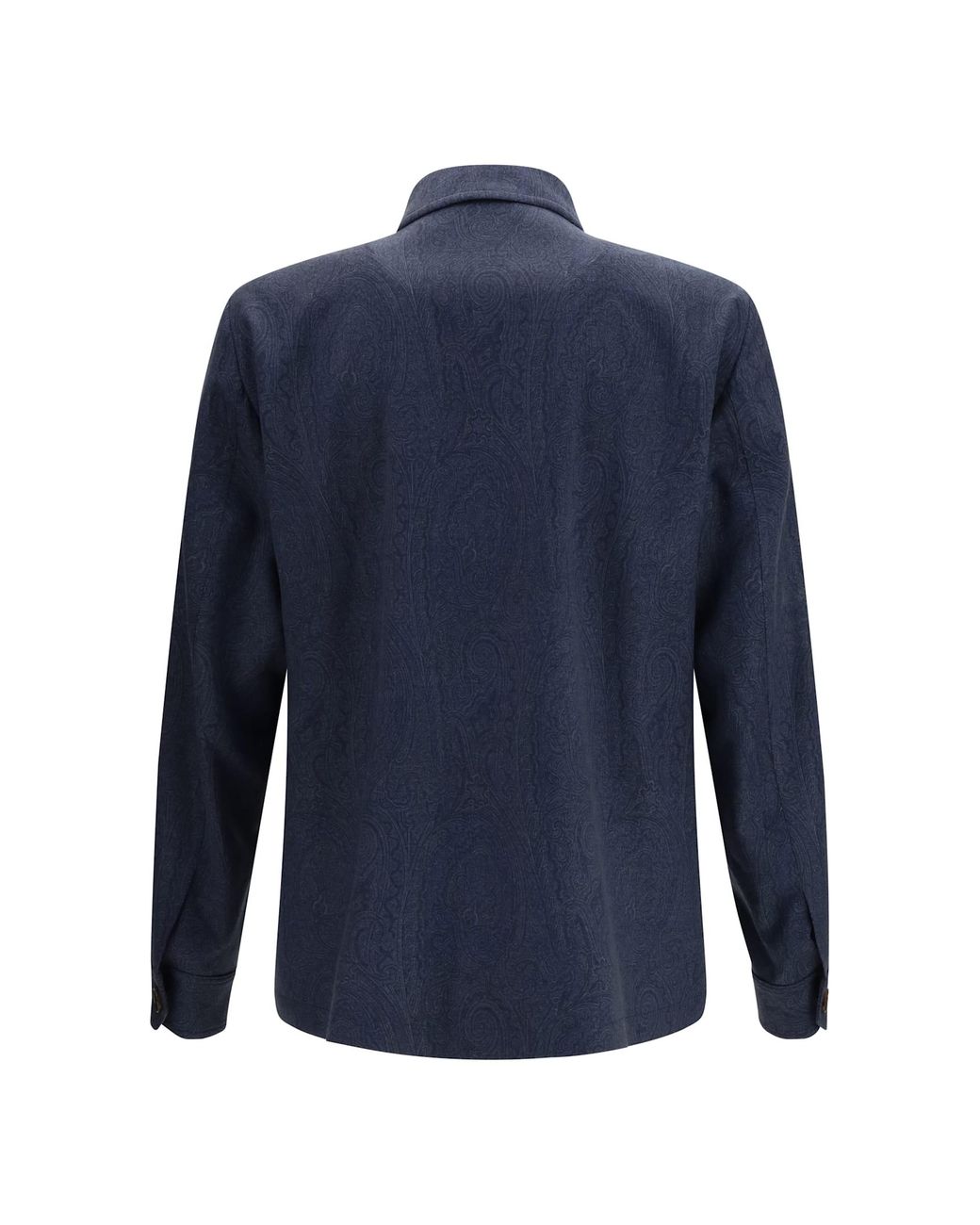 Etro Blue Pure Wool Shacket for men