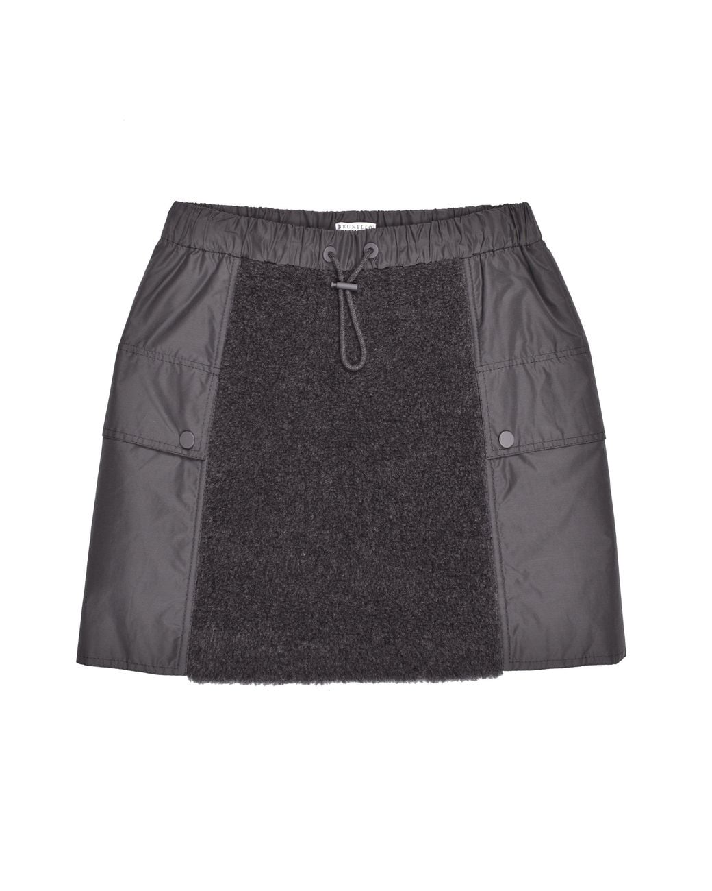 Brunello Cucinelli White Dark Wool Skirt