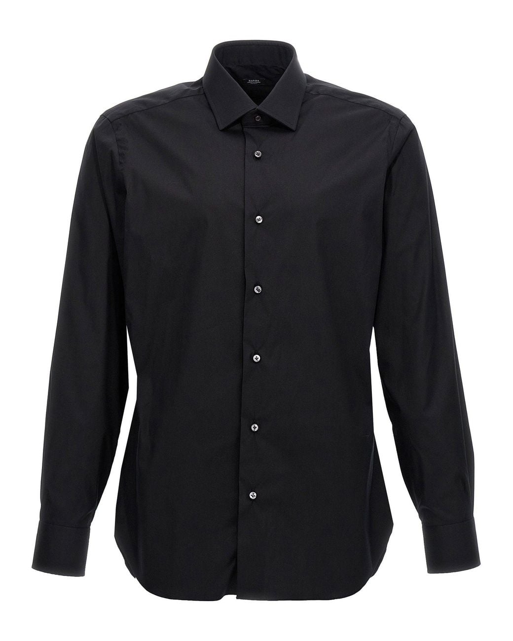 Barba Napoli Blue Stretch Cotton Poplin Shirt