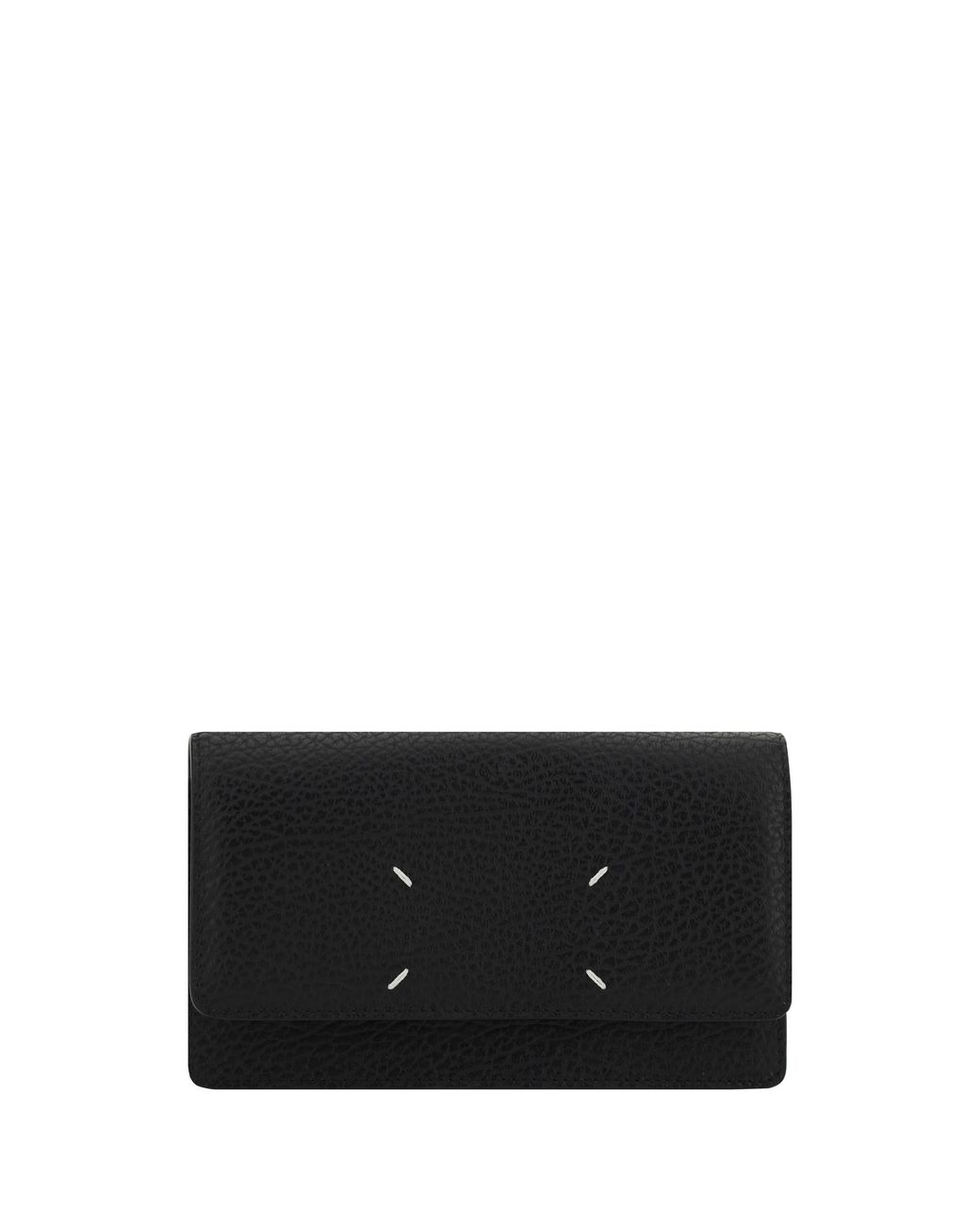 Maison Margiela Black Wallet Calf Leather & Purses