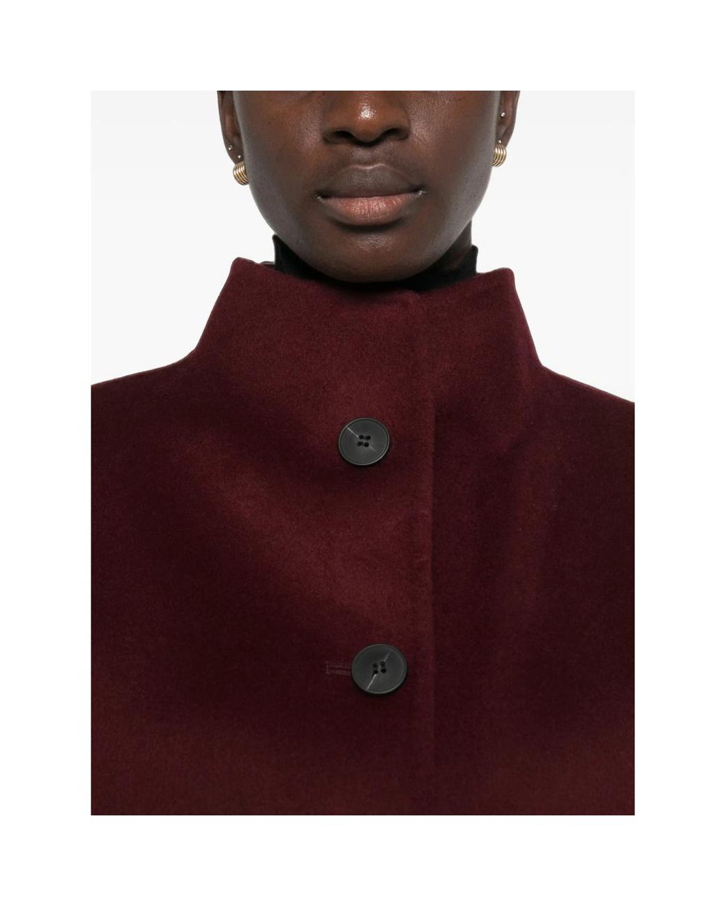 The Dynamis Studio Red Button-Up Wool Coat