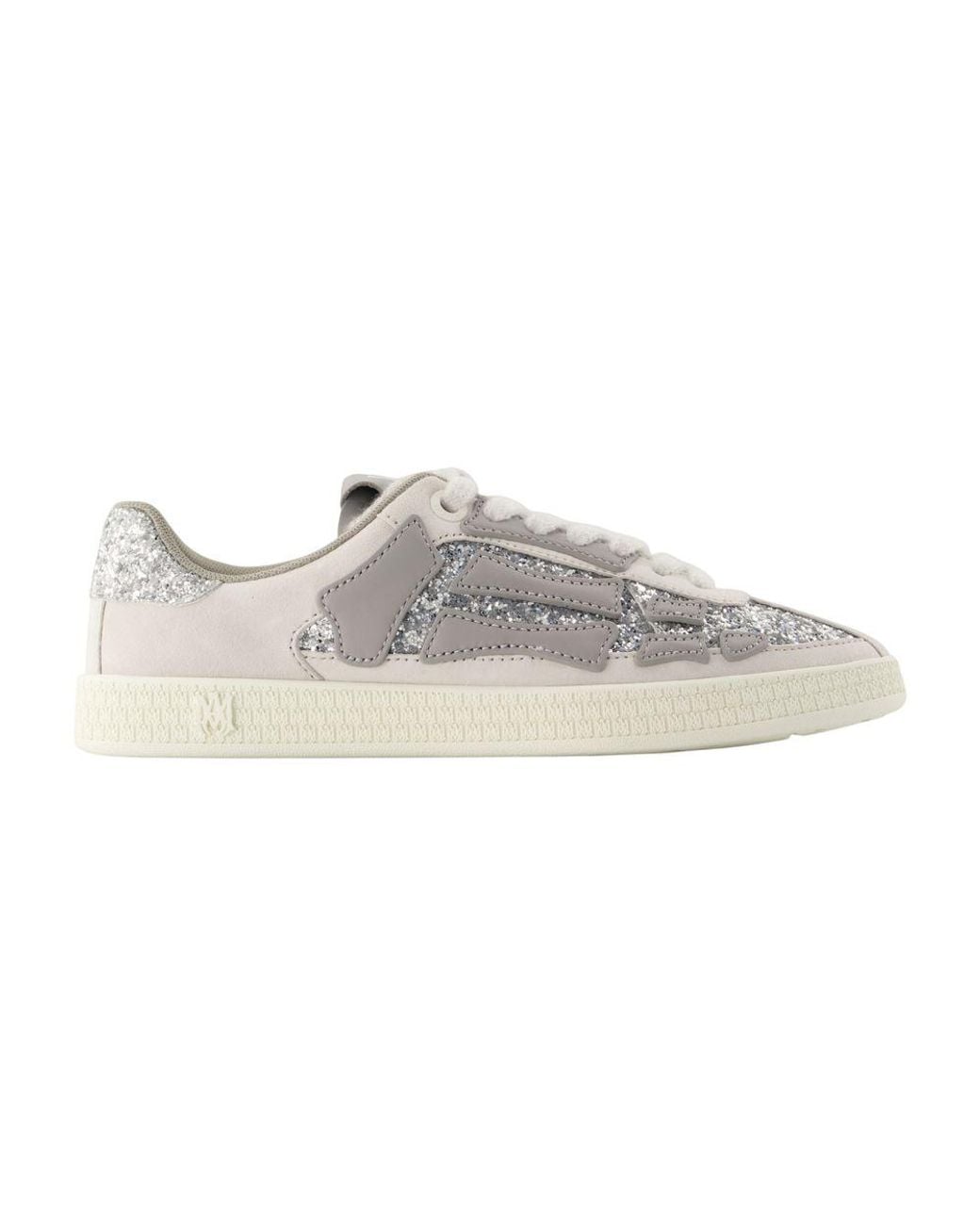 Amiri Gray Glitter Pacific Bones Sneakers