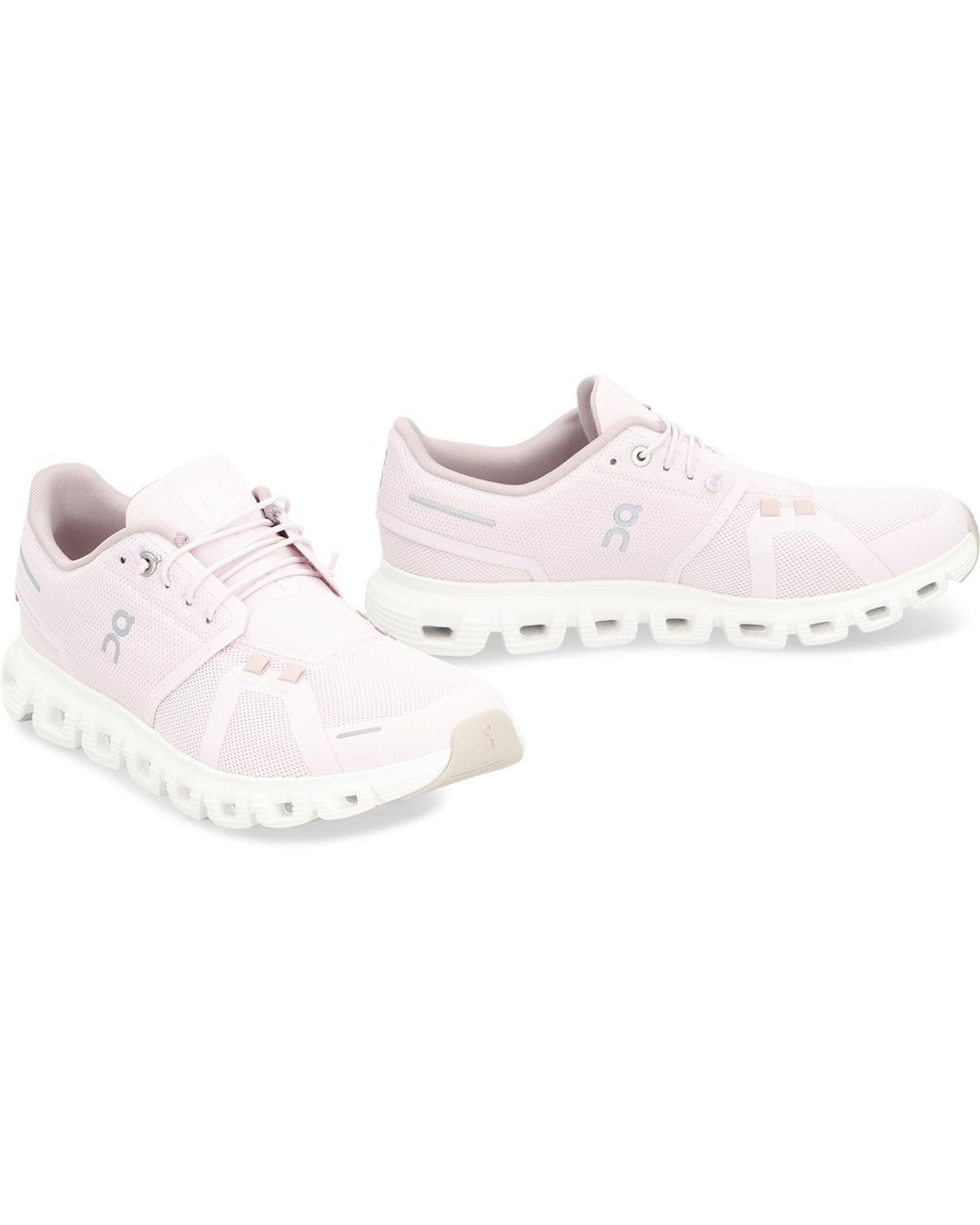 On Shoes Pink Low-Top Sneakers Cloud 6 Polyester Trainers