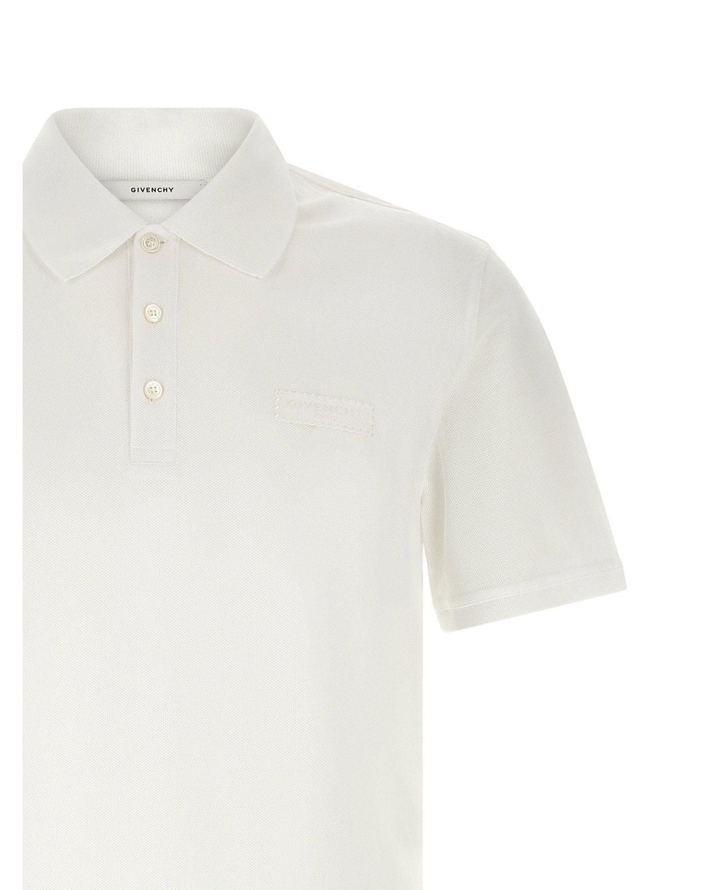 Givenchy White Piqué Cotton Polo Shirt