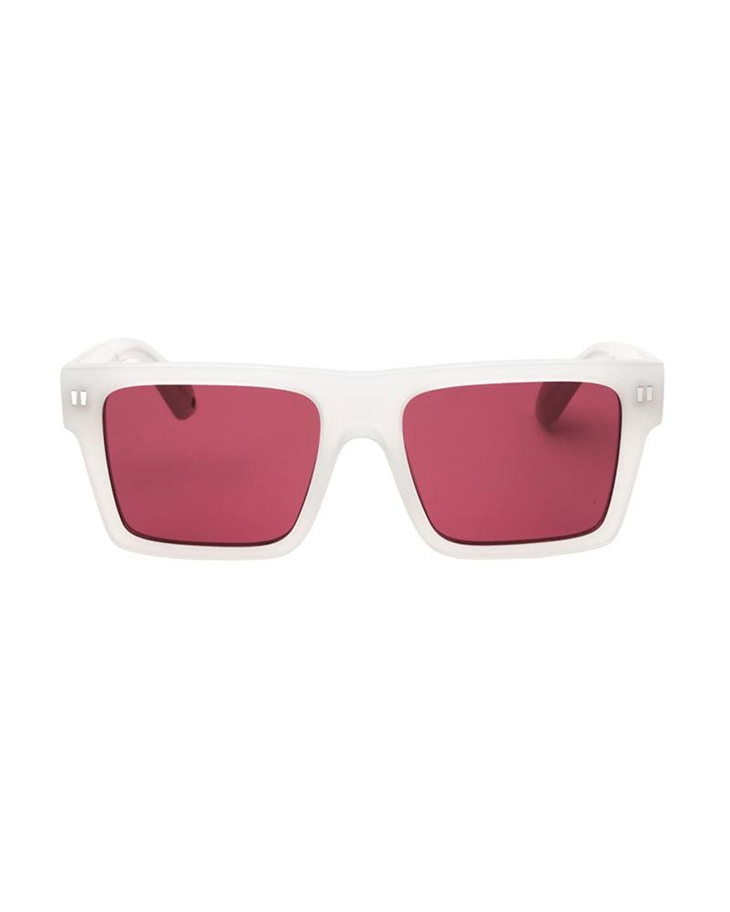 Off-White c/o Virgil Abloh Pink Sunglasses Square Full Rim, Frame And Lens Oeri109Lawton1045