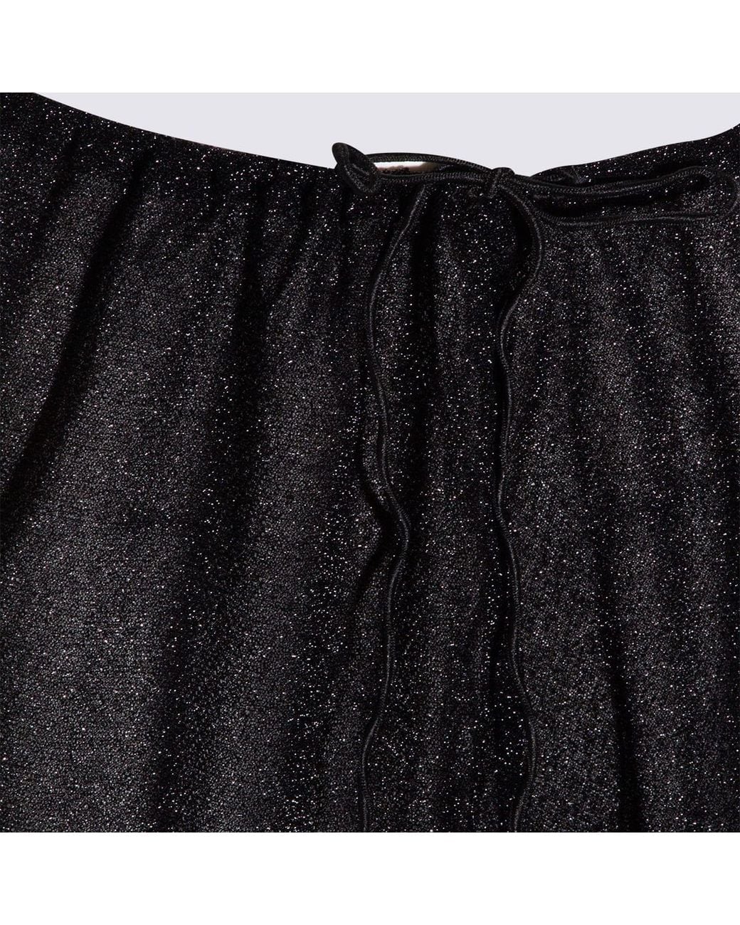 Oseree Black Trousers Pa Metallic