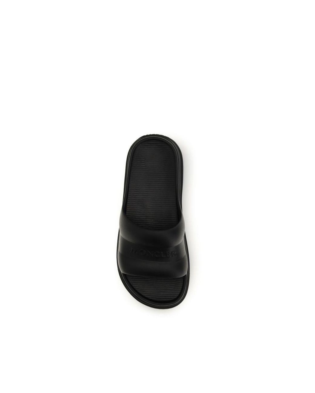 Moncler Black Rubber Flat Sandals