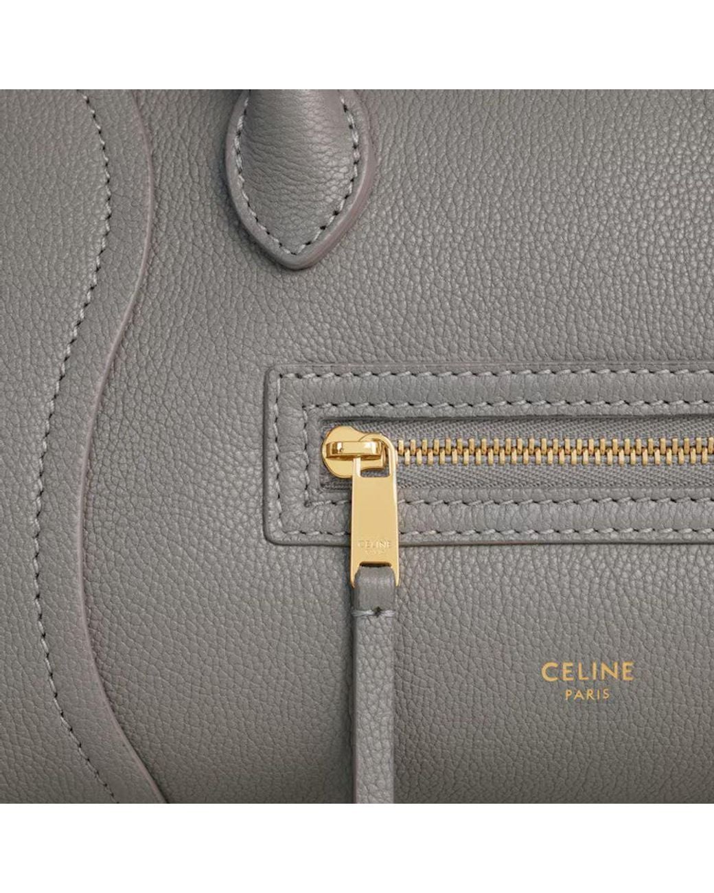 Celine Celine Top Handle Bag in Gray | Lyst