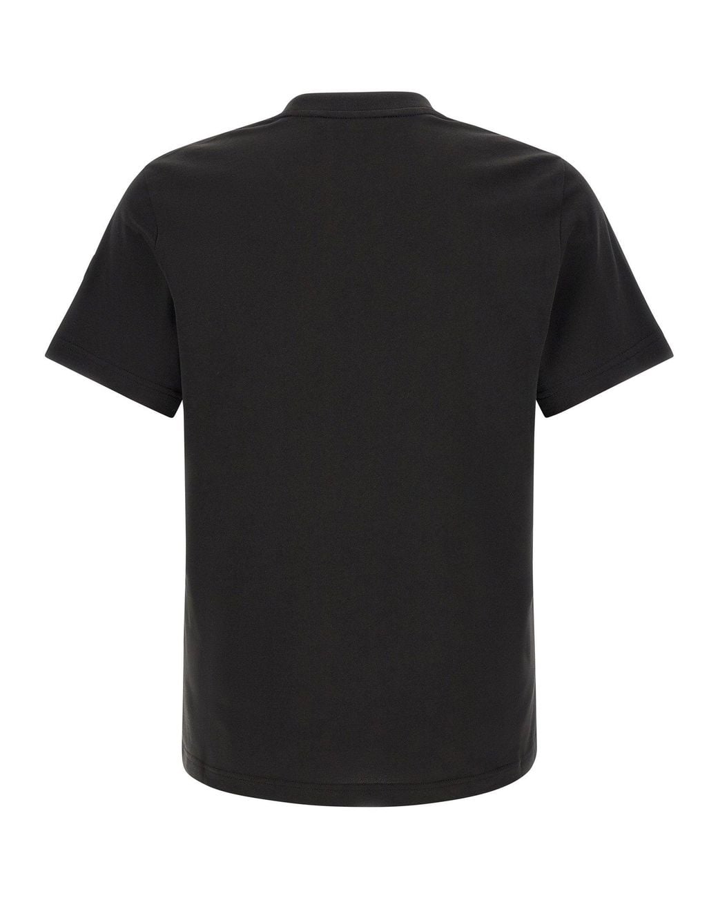 Moncler Black Logo-Print Cotton T-Shirt for men