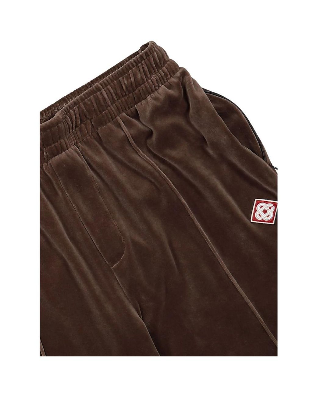 Casablanca Brown Velour Track Pants for men