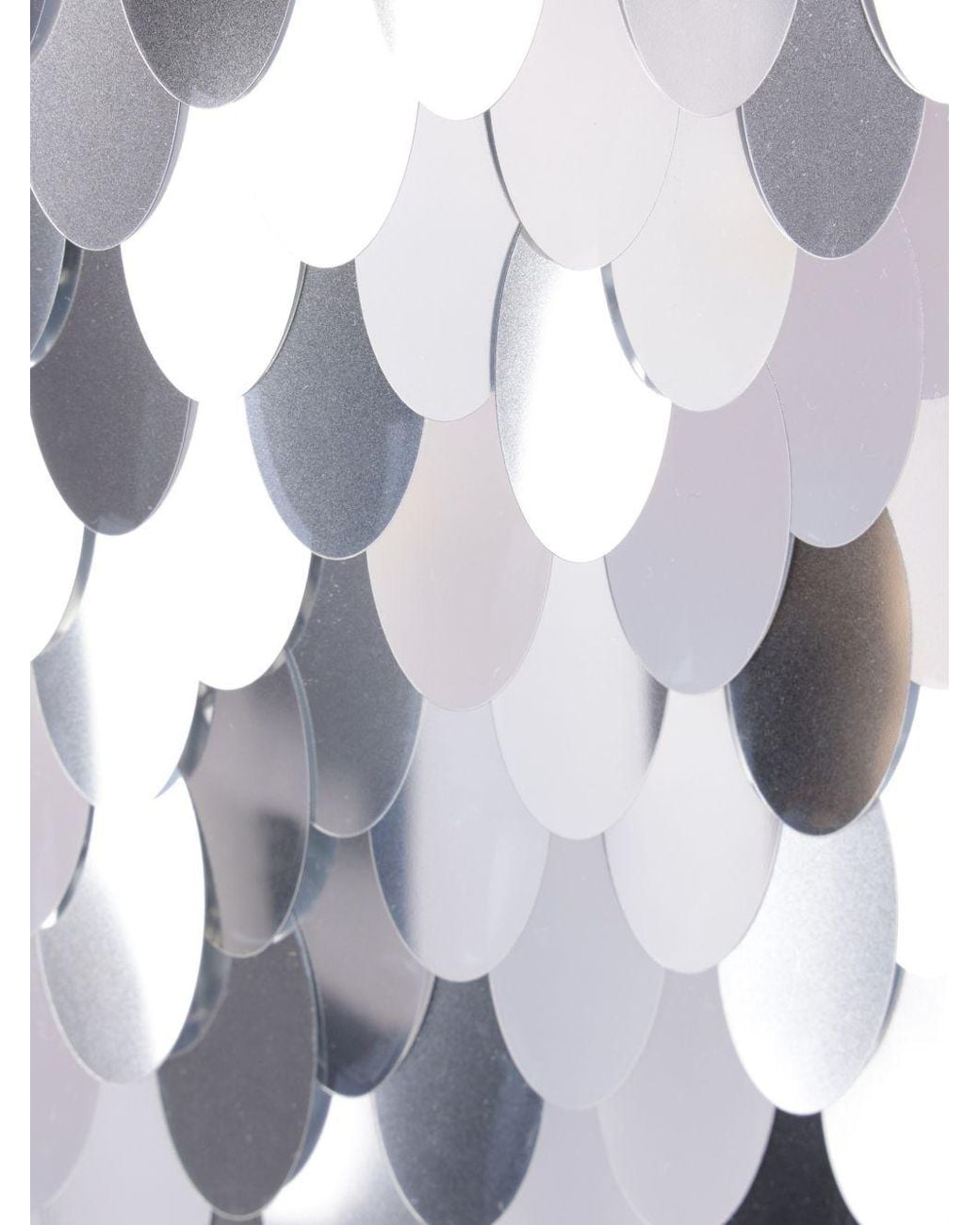 Rabanne White Unlined-Colored Oval Plastic Discs Midi Skirt