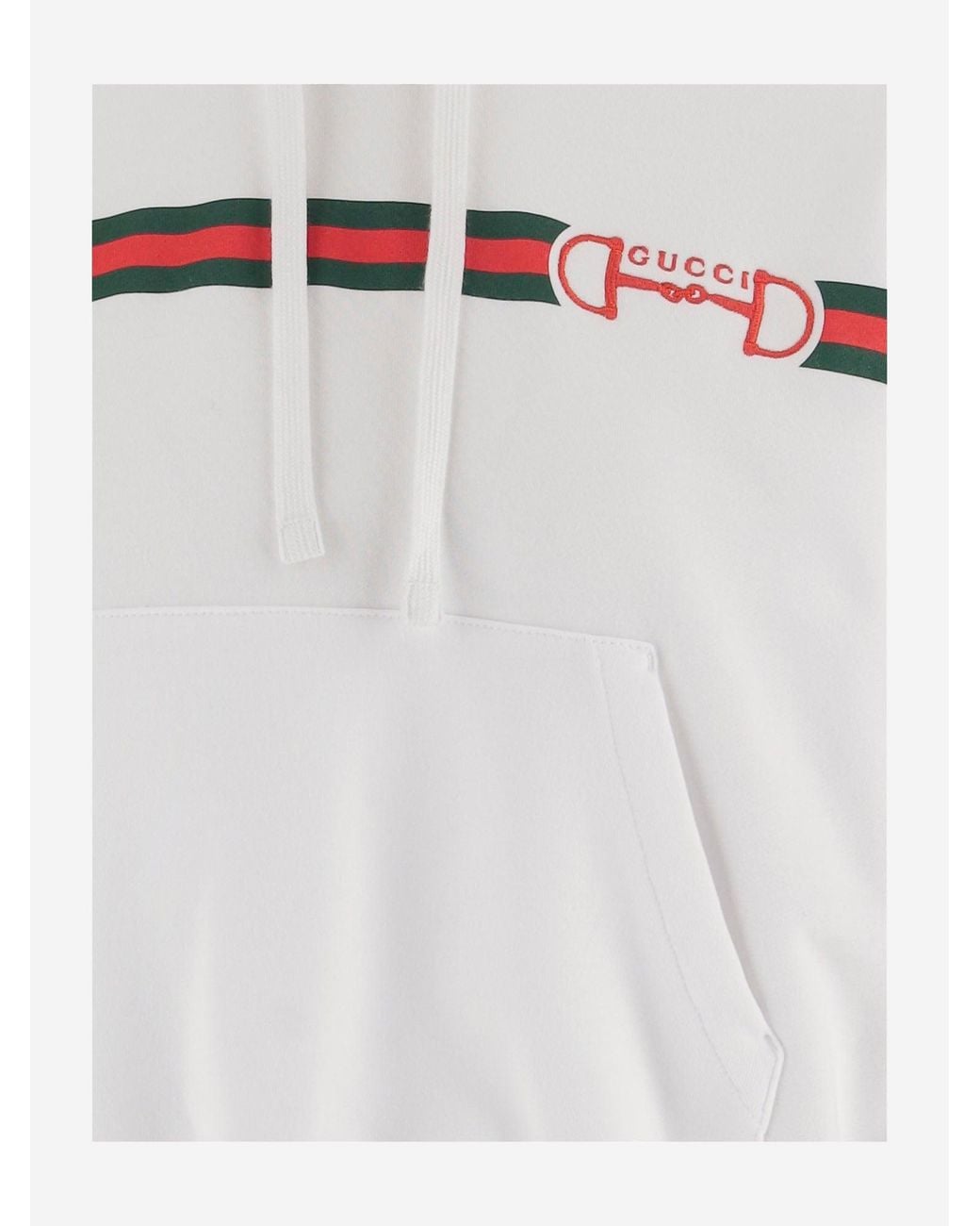 Gucci White Cotton Sweatshirt With Logo Print