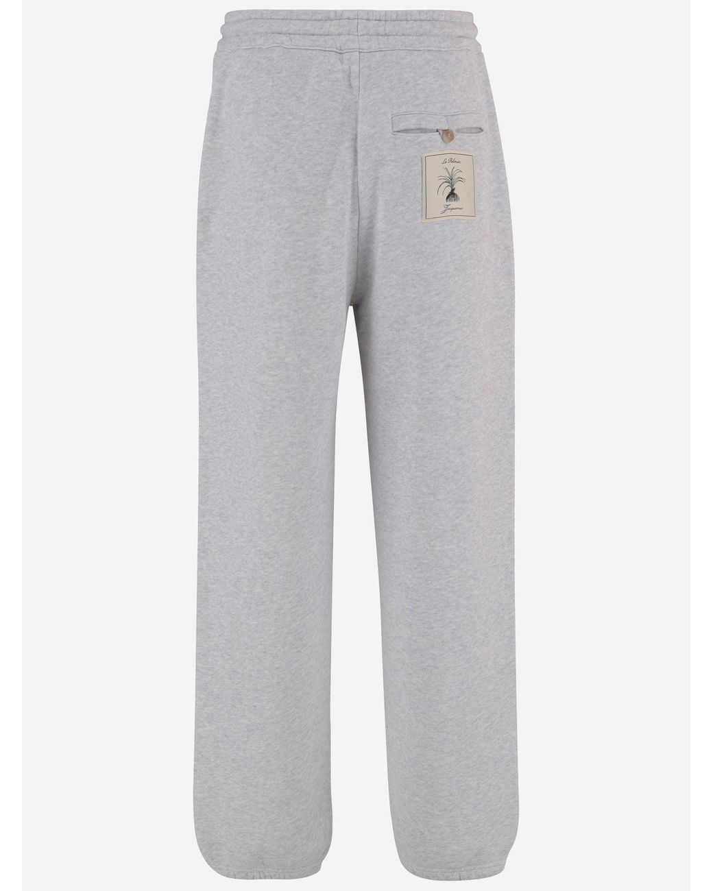 Jacquemus Gray Cotton Trousers Alzu for men