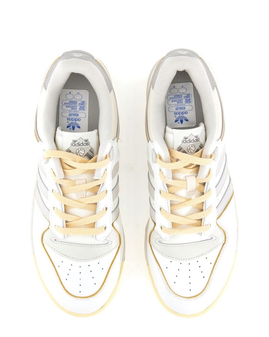 Adidas White Rivalry Low 86 Sneakers Leather Upper Trainers for men