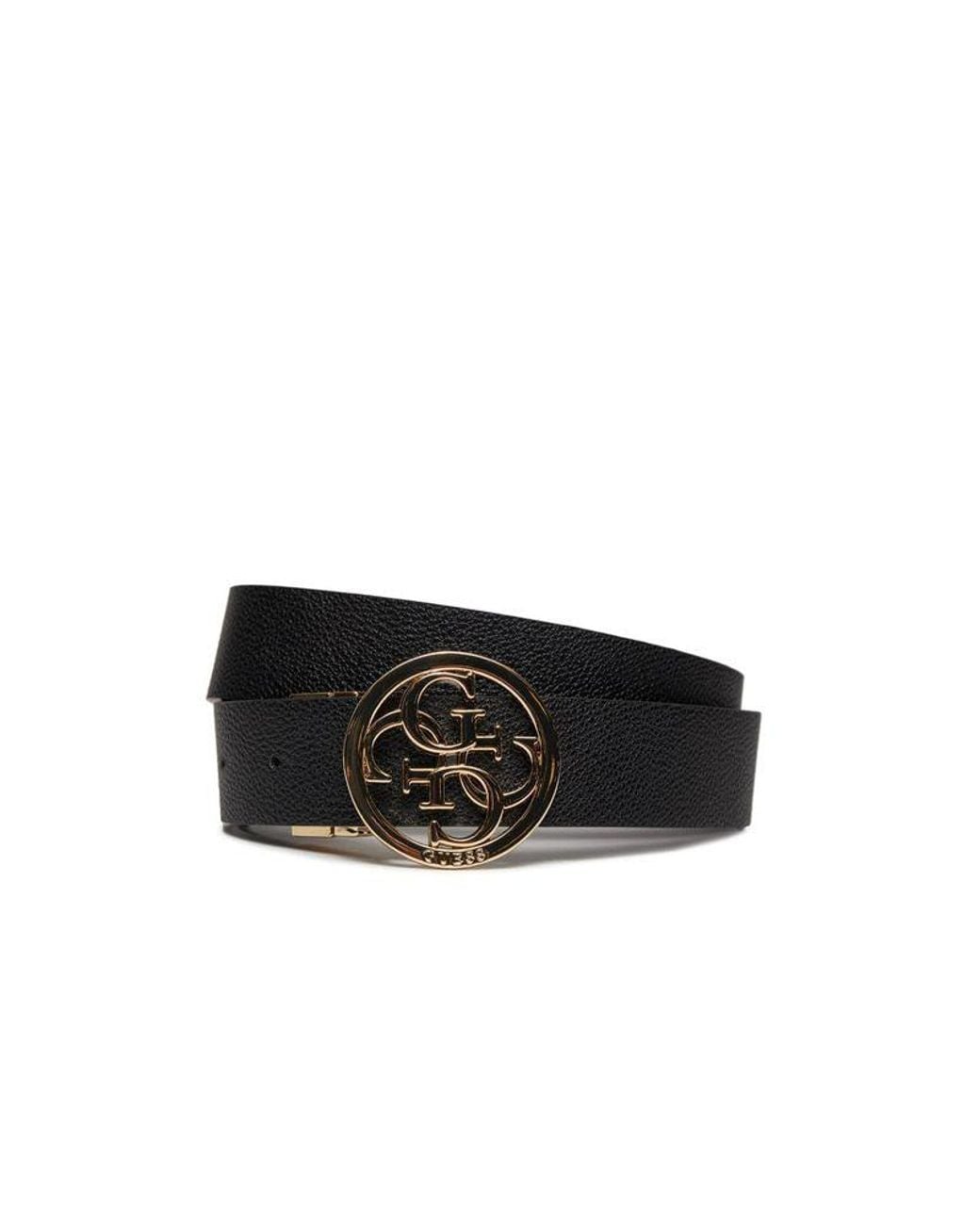 Guess Black Guess Logo-Embossed Belt