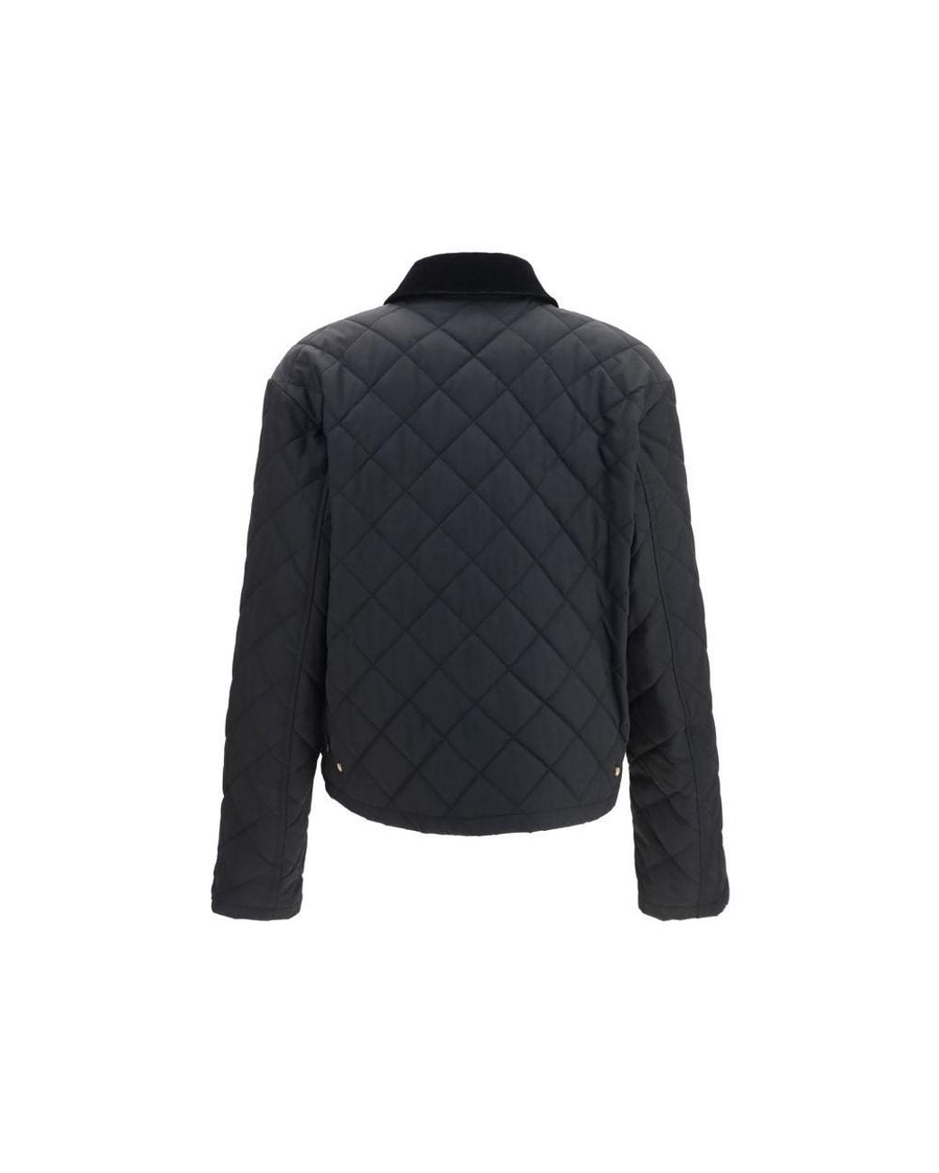 Ferragamo Black Cotton Full-Length Jacket Clothing