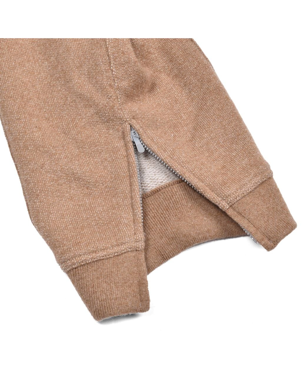 Brunello Cucinelli Natural Camel Cashmere Jogger Trousers for men