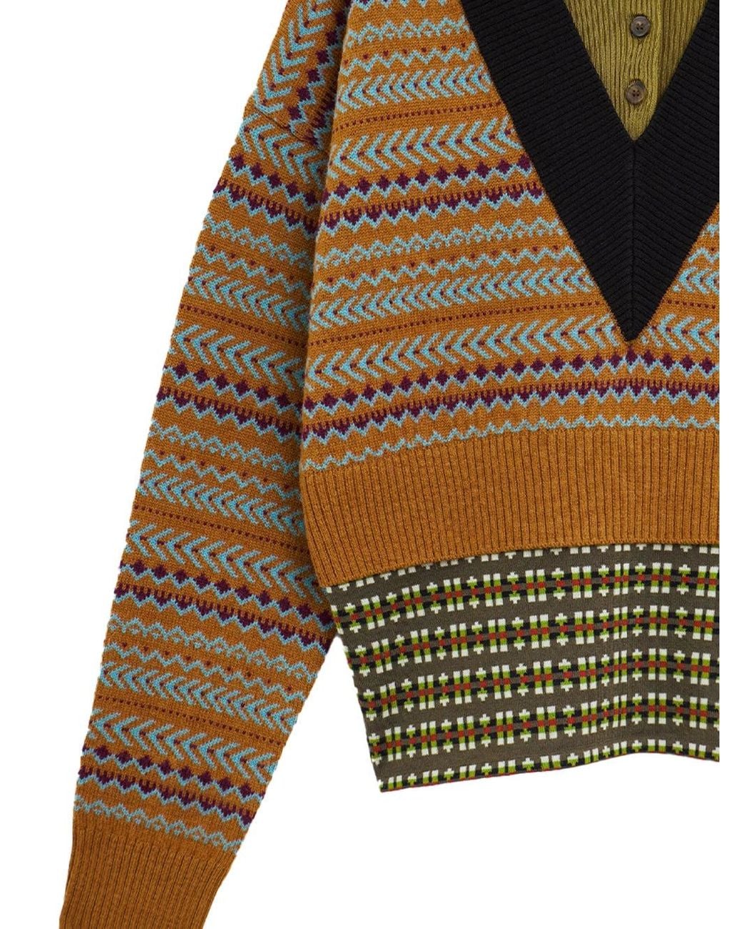 Dries Van Noten Green Boxy Jumper Ocra