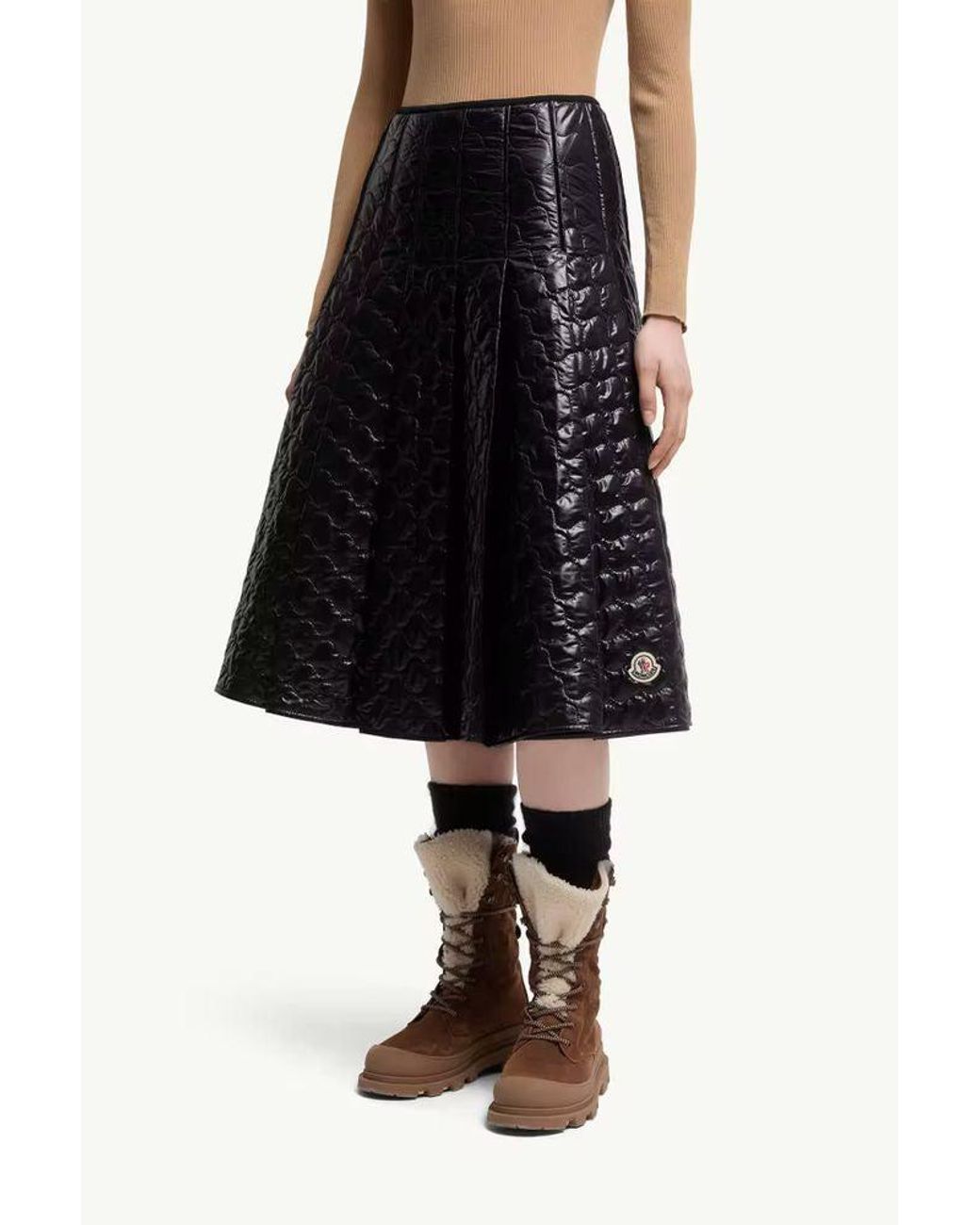 Moncler Blue Moncler Quilted Nylon Skirt