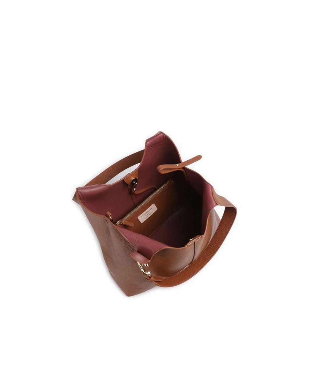 Coccinelle Brown Hobo Bag Grained Leather Handbags