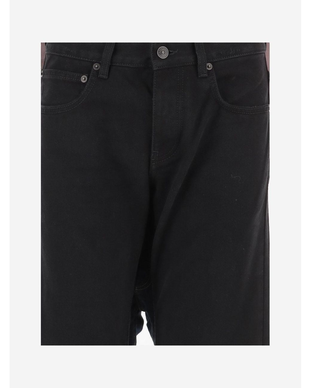 Balenciaga Black Cotton Denim Jeans Trousers