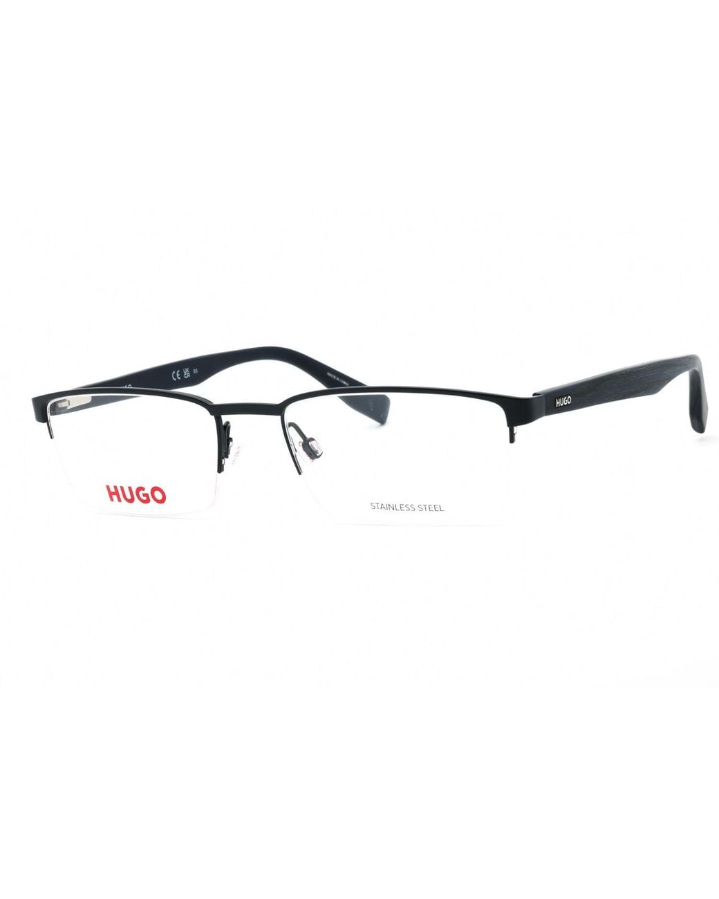 HUGO Black Hugo Hg0324 Rectangular Metal Eyeglasses