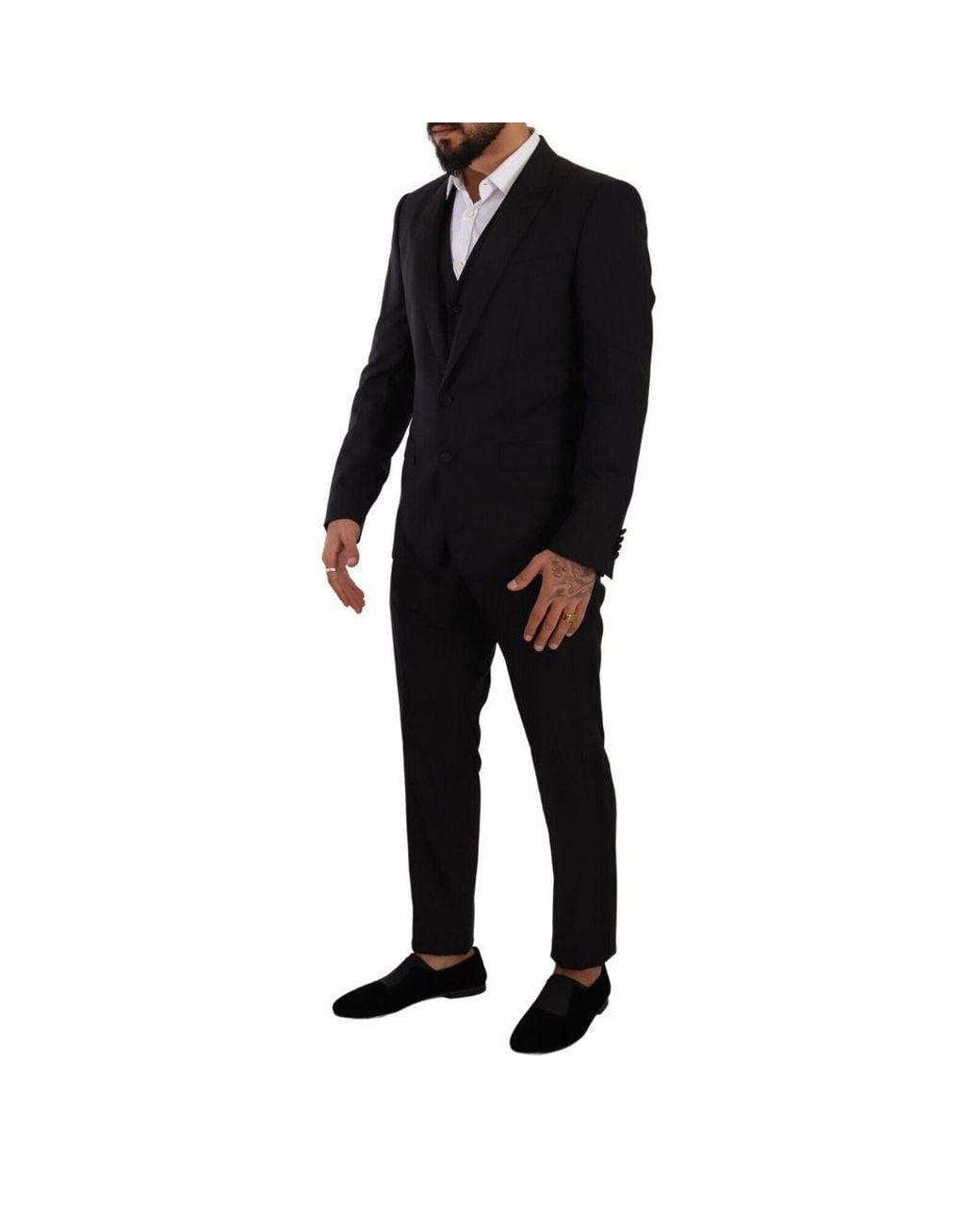Dolce & Gabbana Black Wool Three for men