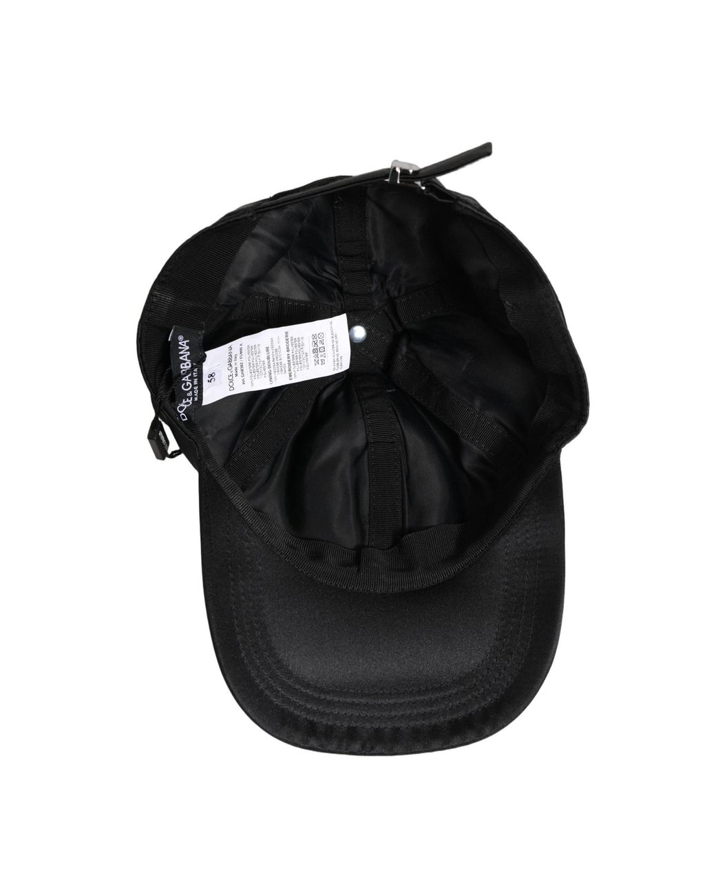Dolce & Gabbana Black Velvet Animal Ears Baseball Cap Hat Polyester for men