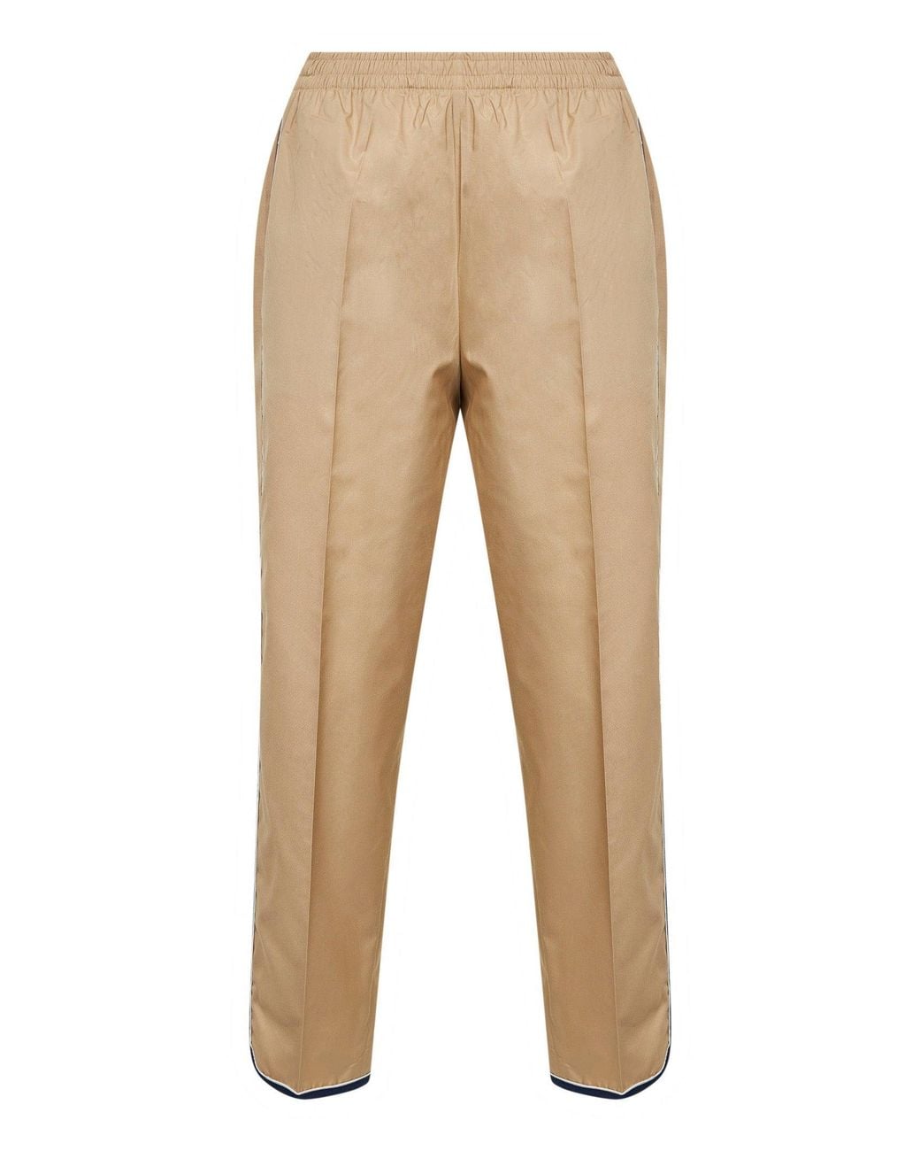 Prada Natural Desert Twill Trousers With Tapered Leg Polyester