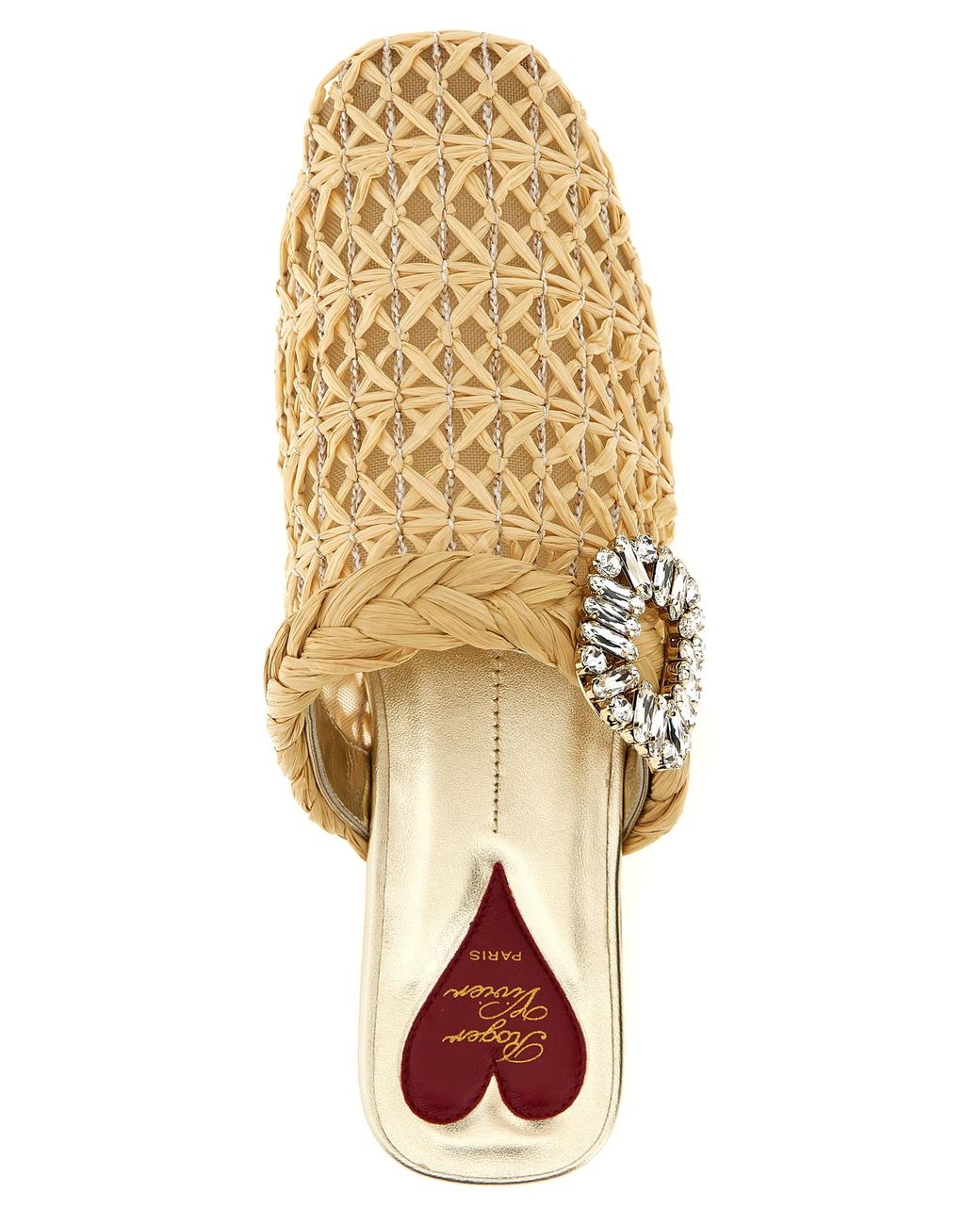 Roger Vivier Natural 'Bab Viv' Mules