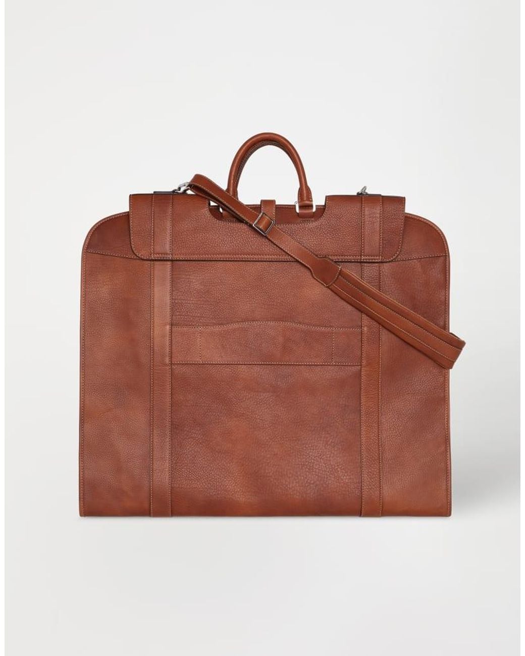 Brunello Cucinelli Brown Leather Briefcase Bag for men
