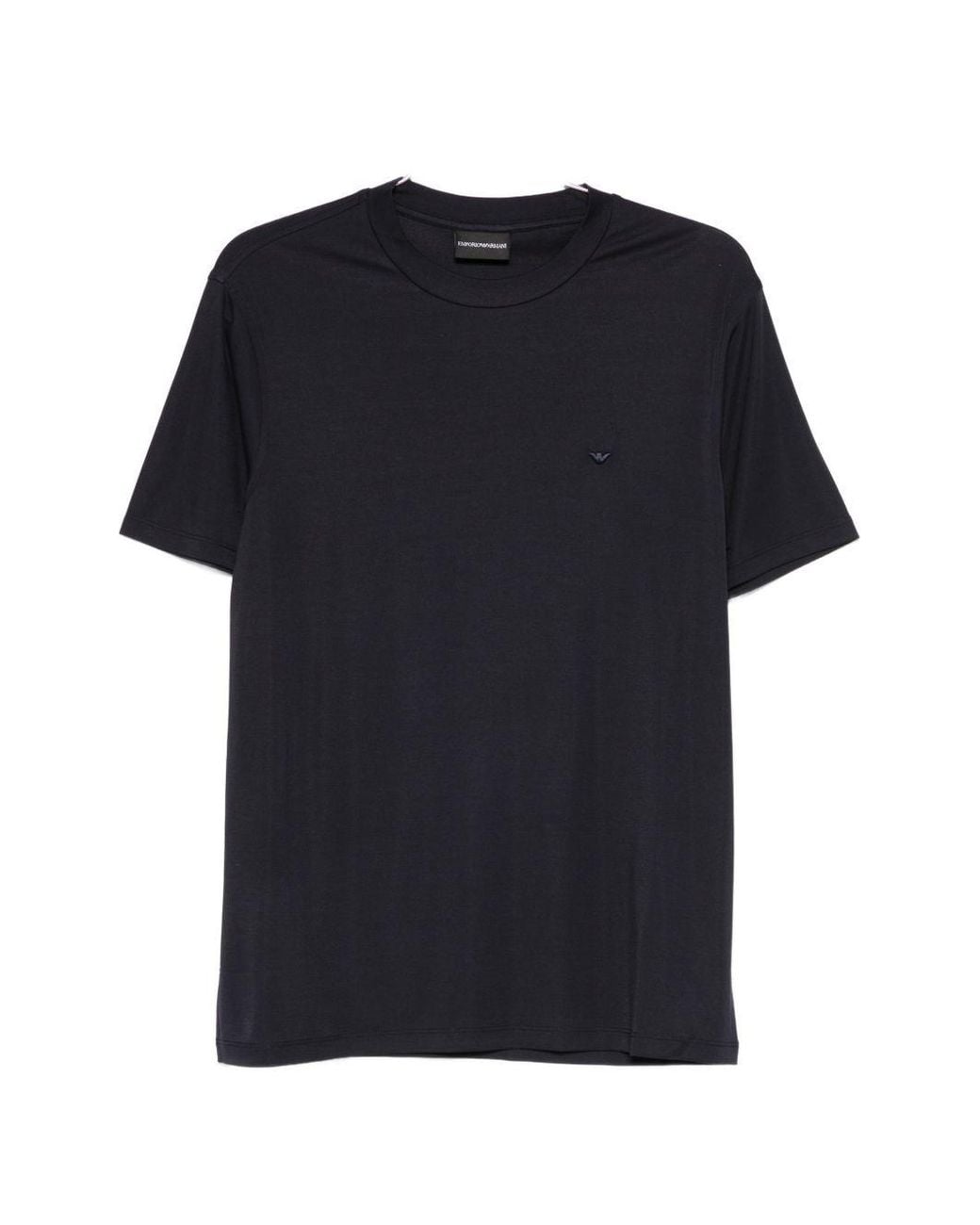 Emporio Armani Black Modal And Silk Blend T-Shirt