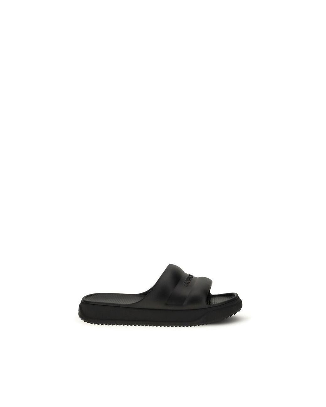 Moncler Black Rubber Flat Sandals
