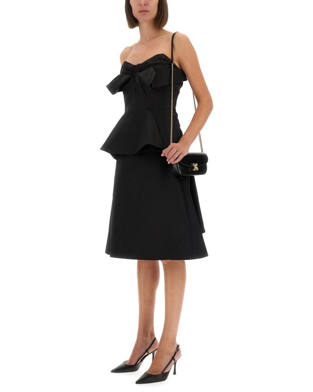 McQueen Black Alexander Mcqueen Strapless Corset Bodysuit