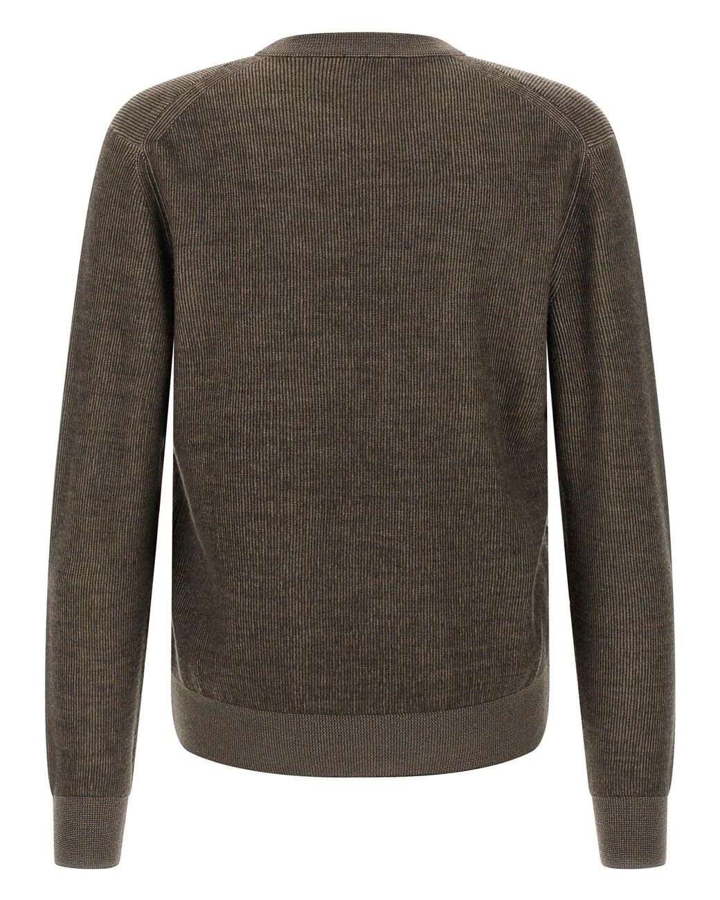 Brioni Gray Vanisé Weave Sweater for men