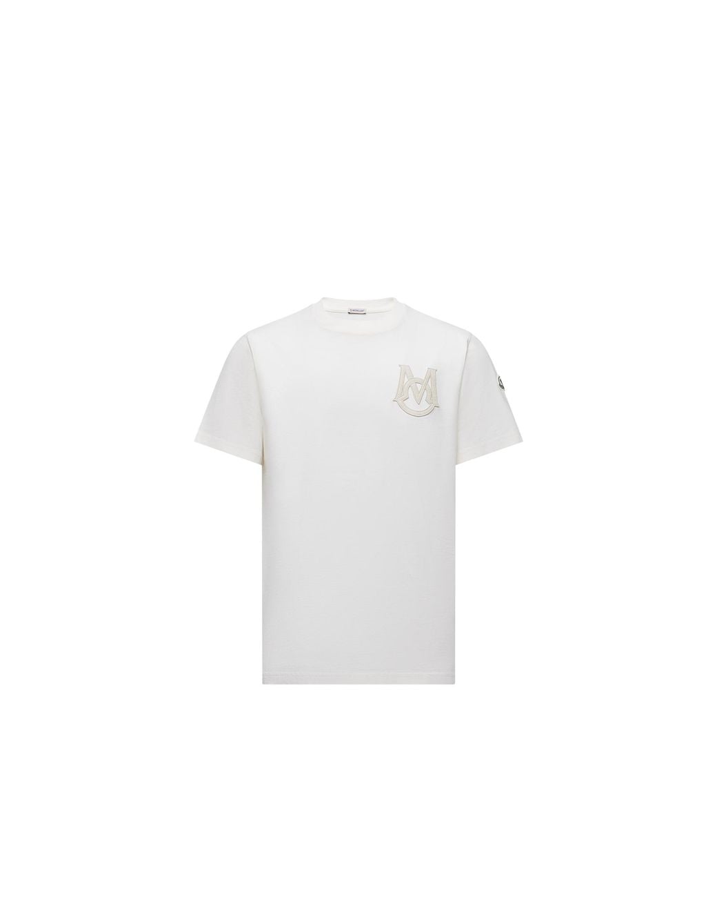 Moncler White Moncler Monogram Cotton T-Shirt for men