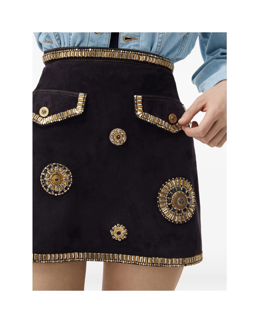Versace Black Skirts